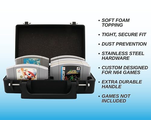 Game Carrying Case for Nintendo 64 (N64) - Holds 12 Cartridges