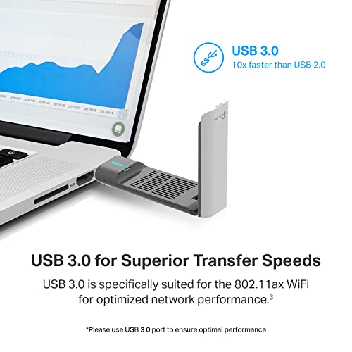 TP-Link AX1800 WiFi 6 USB Adapter for Desktop PC (Archer TX21UH) Wireless Network Adapter with 2.4GHz, 5GHz, MU-MIMO, OFDMA, High Gain Dual Band 5dBi Antenna, WPA3, Supports Windows 11/10 - style: AX1800, Wi-Fi 6