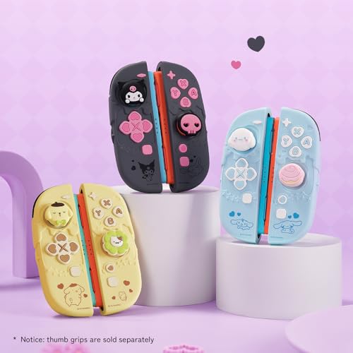 Kuitmor Silicone Protective Shell Compatible with Joy con of Switch 2, Soft Silicone Cover Case, Anti-Scratch Protective Case for Switch 2025 Controllers (Black Kuromi)