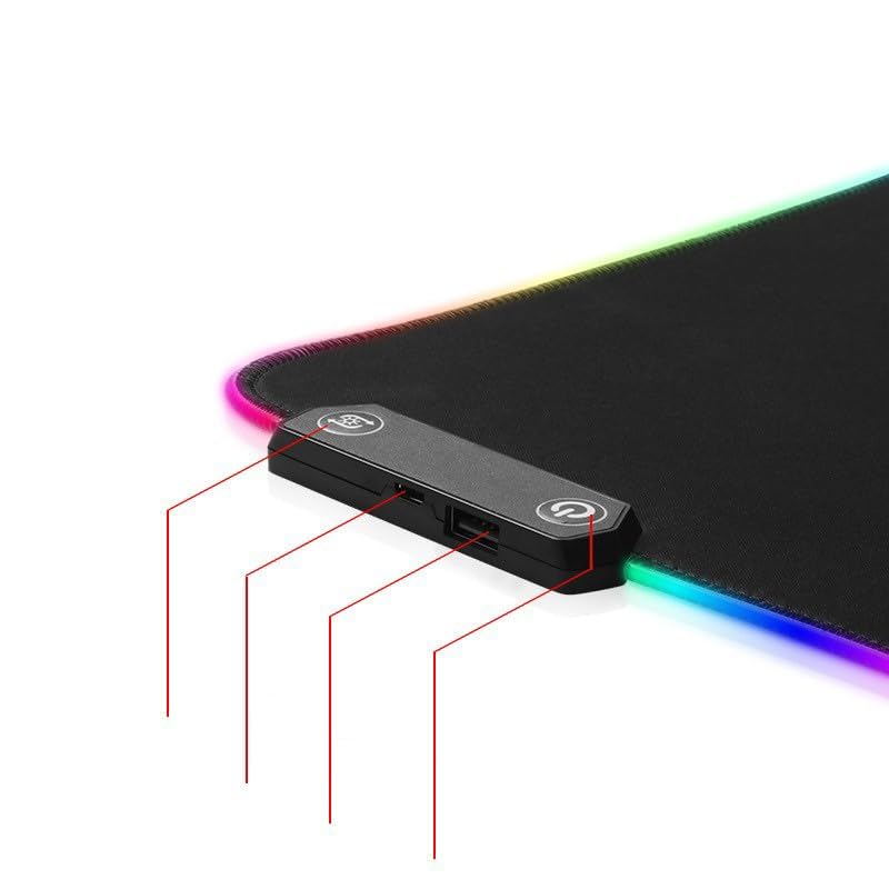 RGB Mouse Pad, XXL Large Gaming Pad 35.43" x 15.75", Desk Mat for Office & Home