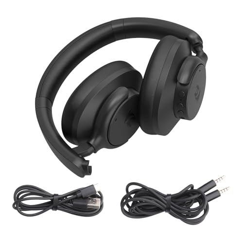 Redragon H610 Wireless Gaming Headset for PC, Mac, NS, Phone - BT 5.3 with Active Noise Cancellation, 40H Battery, Lightweight, Over-Ear Headphones with Built-in Mic, Black - color: Black