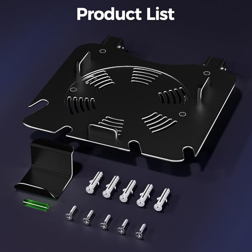 Aluminium Alloy Wall Mount for Xbox Series X -Holder Controller Storage Secure Base & Easy Installation(Balck)