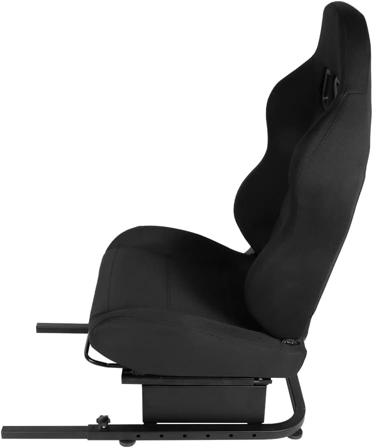 Racing Rear Seat Stand for Steering Wheel Mount to Expand into Gaming Simulator Cockpit with Black Double Locking Slides Ergonomic Breathable Driving Race Chair Fit for Marada, Minneer