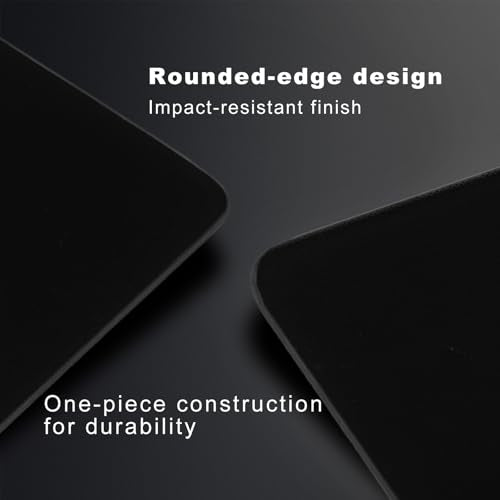 Glass Gaming Mouse Pad, Professional Esport Tempered Glass Mouse Pad Ultra-Smooth Micro-Etched Surface for Top Speed and Control,Hard Mousepad (11.8'' x 9.8'') (Solid Black) - color: Solid Black