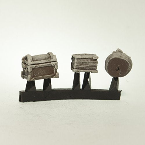 Stonehaven Treasure Accessories Set - Bag, Chest, and Book, Lead-Free Pewter Props for 28mm Tabletop Games, Made in USA