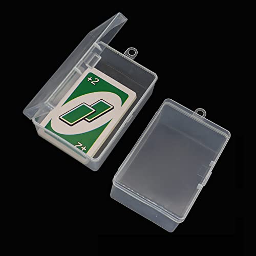Plastic UNO Card Case Box Holder,Playing Card Case,Playing Card Box Storage | NO Cards | Set of 2 | Hold 112pcs UNO Cards - style: 2pcs for UNO Card