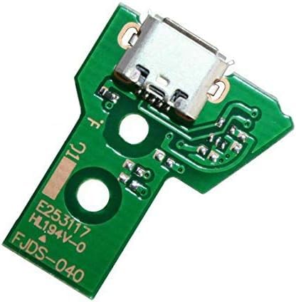 1 Set Green Micro USB Charging Port Socket Board with Flex Ribbon Cable Screwdriver for PS4 Controller Board JDS-040 JDS 040 Version,Accessories,4 Controllers Video Games