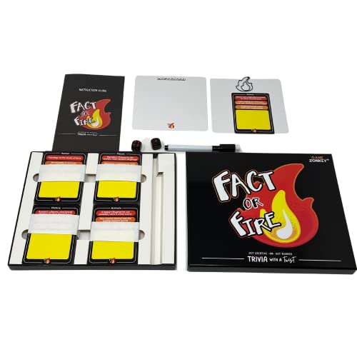 FACT or FIRE Trivia Card Game for Family and Friend Board Game Nights | Ultimate Playing Experience for Engaging Play Time | Get Creative Or Get Burned