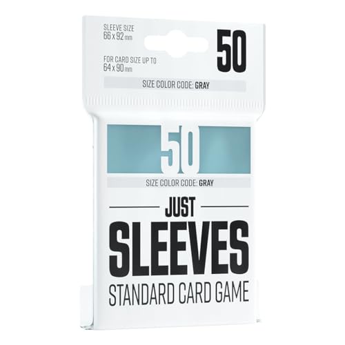 Gamegenic Just Sleeves | Pack of 50 Clear Standard Card Sleeves for Board Game and Card Games | Professional Protection for Up to 50 Large TCG Decks & Gaming Cards | Made by Gamegenic - color: Clear