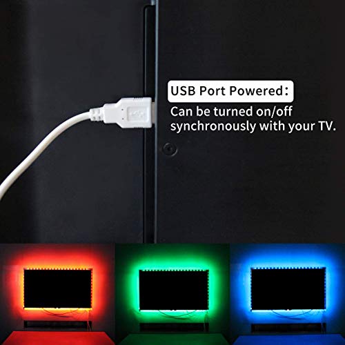 TV Backlight,12.5ft Music Sync Bluetooth TV Lights, 55-65" | USB Powered Smart Led Strip Lights, Immersive Behind TV LED Lights for Gaming, Movie