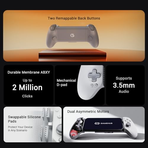 GameSir G8 Plus MFi iPhone Controller, Hall Effect Sticks | Apple MFi Certified USB-C Gaming Controller for iPhone Series, Compatible with iPad Mini & Android, 2 Back Buttons