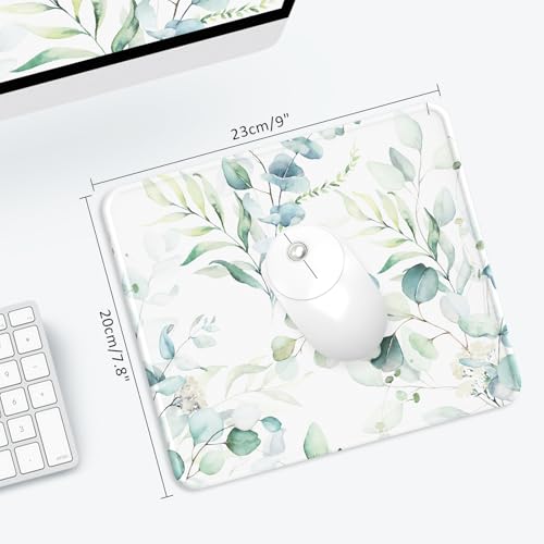 스티치 엣지가 있는 마우스 패드, 미끄럼 방지 고무 베이스가 있는 다중 패턴 컴퓨터 마우스 패드, 세탁 가능한 천 마우스패드, 게임, 노트북, PC용(잎) - color: 나뭇잎 30개