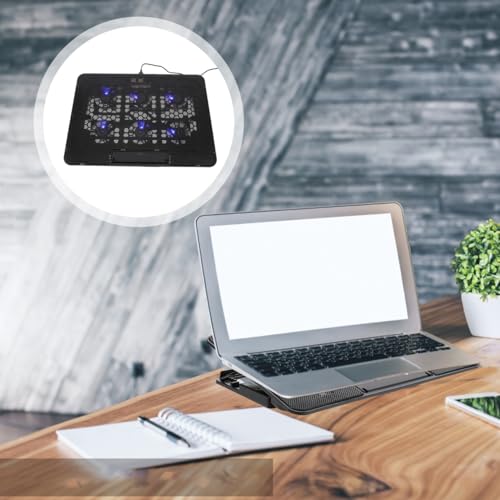 Operitacx 15.6"-17" Laptop Cooling Pad - Adjustable Laptop Cooler Stand with Quiet Fans, Ergonomic Notebook Fan Holder for Gaming and Office Use