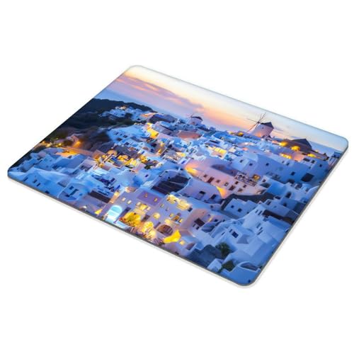 Square Mouse Pad Greek Architecture,Gaming Mouse Pads for Desk,Soft Computer Waterproof Non-Slip Mouse Mat - color: Greek architecture