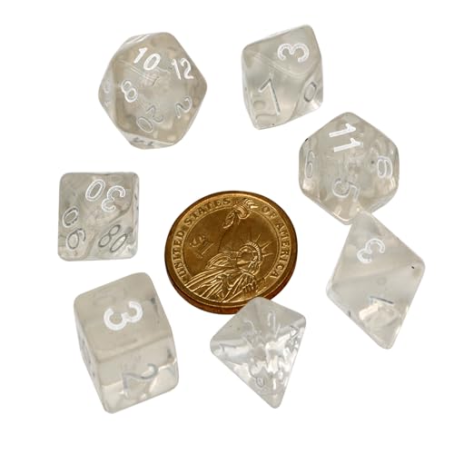 DND Dice Set -7 Polyhedral Dices Suitable for Dungeons&Dragons RPG, MTG Role Playing Table Games - Premium Quality, Durable, and Precision Balanced (Fully Transparent) - color: Fully Transparent