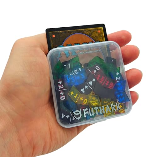 Futhark MTG Stat Counters/Buff Counters for Magic The Gathering - Set of 60 Color Coded MTG Tokens - Improved Gameplay with This Great Magic The Gathering Gift - style: MTG Stat Counters
