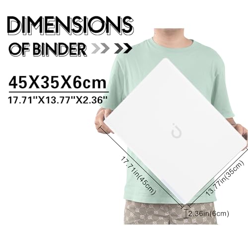 Premium Card Binder 16 Pocket - Fits 1408 Cards,4X4 Ringless Card Album with Sleeves for Trading Cards & Sports Cards(Model A,Classic White) - color: Classic White