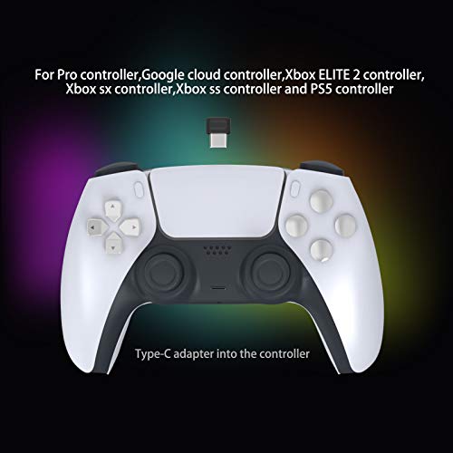 2-in-1 Fast Charging Dock for Switch Pro/PS5/Xbox Series X Controllers, Smart LED Indicator, Safe Charging with Overcharge Protection with USB-C Cable
