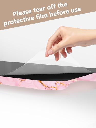 2-in-1 Ergonomic Keyboard Stand with Wrist Rest, Comfy Keyboard Riser Holder with Massage Design, Pink Marble - color: Pink Marble