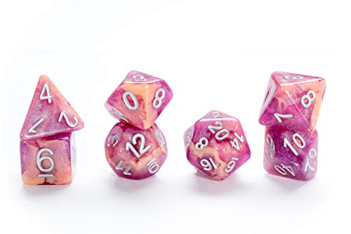 Gate Keeper Games & Dice Gatekeeper Games Aether Dice Rasberry and Cream, Multi - style: Raspberry