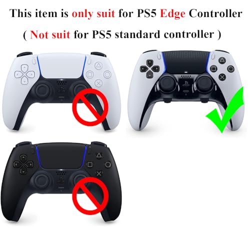 Anti-Slip Silicone Skin for Playstation 5 PS5 Edge Wireless Controller Protective Cover Case & Touch Pad Sticker Thumb Grip Caps for DualSense Edge Controller