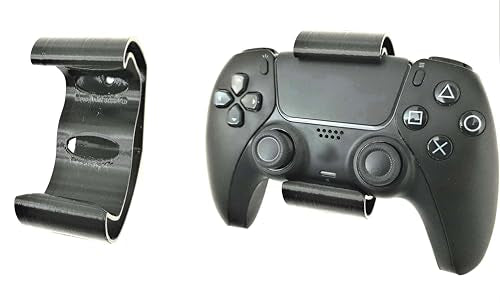 Controller Holder – Under Desk or Wall Mount Compatible with PS5 DualSense and Xbox Controllers | Quick Snap-in Design | Made in USA - color: White, size: PS5