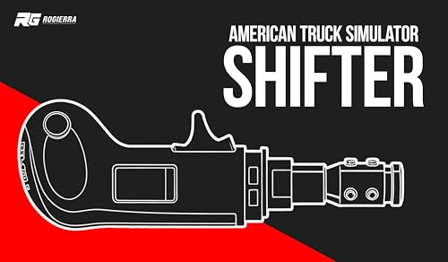 Rogierra USB American Truck Simulator Shifter, Gearshift Knob Compatible with ATS & ETS2 Games, PC Sim Racing Shifter Compatible with Logitech G27 G29 G920 Thrustmaster TH8A Fanatec