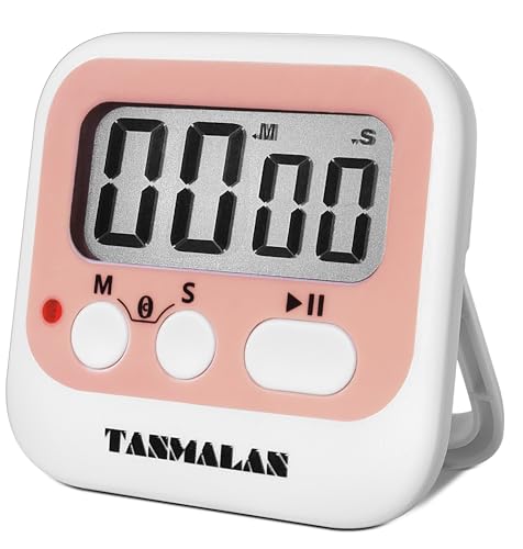Easy to USE, Digital Timer Kitchen Timer, Count Down/up Magnetic Timer,Tanmalan (Pink,1 Pack) - color: Pink ,1 Pack