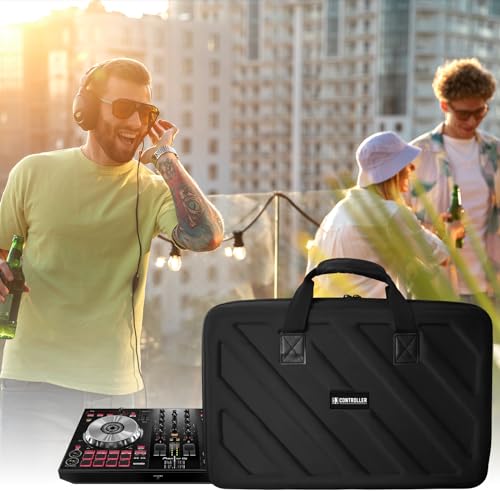 Hard Case Compatible with Pioneer DJ Controller DDJ-FLX4/DDJ-400/DDJ-SB2/DDJ-200/DDJ-SB3/DDJ-RB Protective Carrying Storage Bag,Black(S-20.8 x 14.5 x 3.5 Inch) - size: DDJ-FLX4