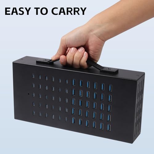 400W USB Charging Station, 60 Port USB C Charging Station for Multiple Device, Multi USB Desktop Charger Station with Smart IC Protection, Suitable for Home, Office, Hotels, Schools