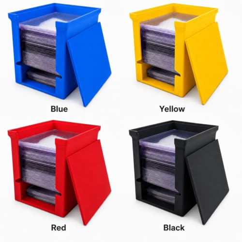 Card Game Holder, Toploader Dispenser Card Funny Commander case (Yellow) - color: Yellow