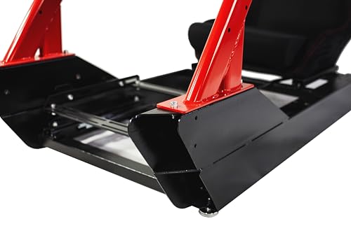 CS-Pro Modular Simracing Cockpit | Fully Adjustable | Direct drive Support,Compatible with Thrustmaster, Fanatec, Moza Racing on PC, Xbox and PS, Compatible with Wheels Up to 38NM,Includes Expansion Bracket - color: CSP Frame+Fordable seat