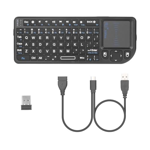 Rii Mini 2.4G Bluetooth Keyboard with Backlit and Touchpad for Smart TV,HTPC