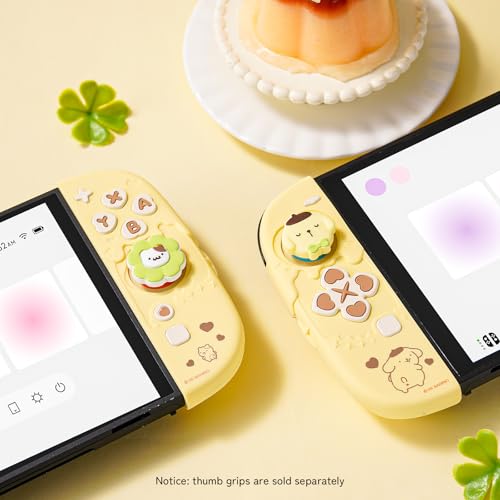 Kuitmor Silicone Protective Shell Compatible with Joy con of Switch 2, Soft Silicone Cover Case, Anti-Scratch Protective Case for Switch 2025 Controllers (Yellow Pompompurin)