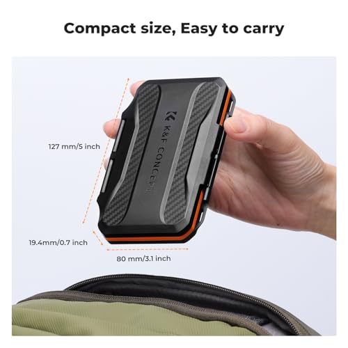 K&F CONCEPT 36 Slots Memory Card Case for SD Micro SD SDXC SDHC TF | Anti-Shock Carrying Storage Card Holder Water-Resistant for 24 Micro SD SDXC SDHC TF Cards and 12 SD SDXC SDHC Cards, PM03 - size: For 24 Micro SD + 12 SD