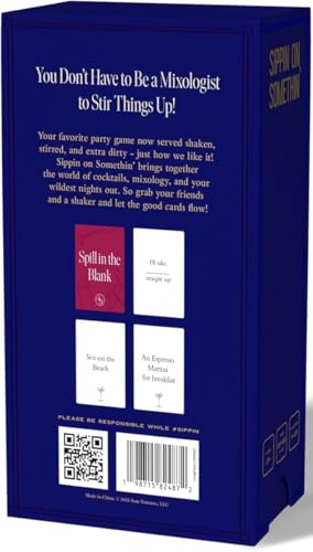 Sippin on Somethin' Cocktail Trivia & Tabletop Card Game - Trivia + General Cocktail Knowledge Blended with Questions and Social Connection - Ideal for 4 to 20 Players