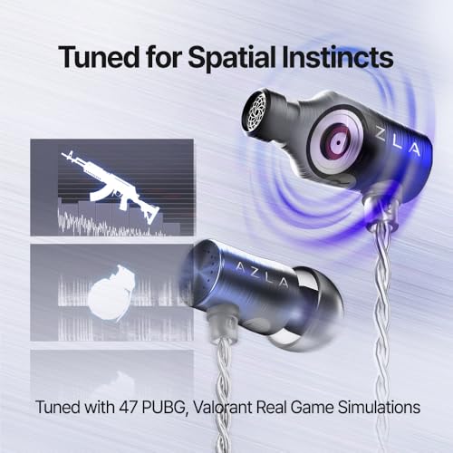 AZLA AZEL GEN3 Gaming Earbuds with Mic for PS5, Xbox, PC & More - color: Purple Blue