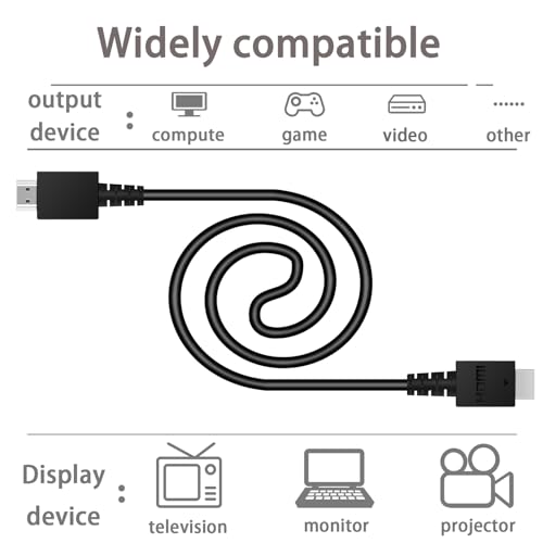 Original Nintendo Switch HDMI Cable 5ft | With On/Off Switch - Compatible with Switch OLED/Switch Lite/Wii U/PS5/Xbox/HDMI Devices