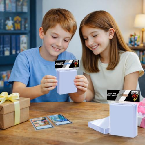 10000 Count Penny Card Sleeves for Trading Cards, Soft Card Sleeves Clear Plastic Card Protectors for MTG TCG Baseball Football Sports Game Photocards Compatible with Top Loaders - size: 10000P