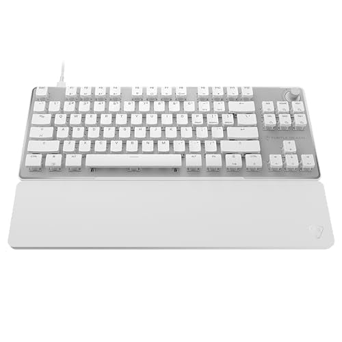 Turtle Beach Vulcan II TKL Pro Hall-Effect Mechanical RGB Gaming Keyboard | Magnetic Switches, Adjustable Actuation, Customizable RGB Keys, Rapid Trigger, Swappable Keycaps, Tenkeyless, White - color: White