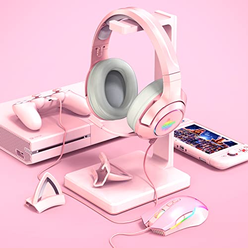 Cute RGB 6400 DPI Wired Gaming Mouse Breathing LED Optical USB 7 Buttons Gamer Computer Pink Mice for Laptop PC Desktop (Purple) - color: Purple