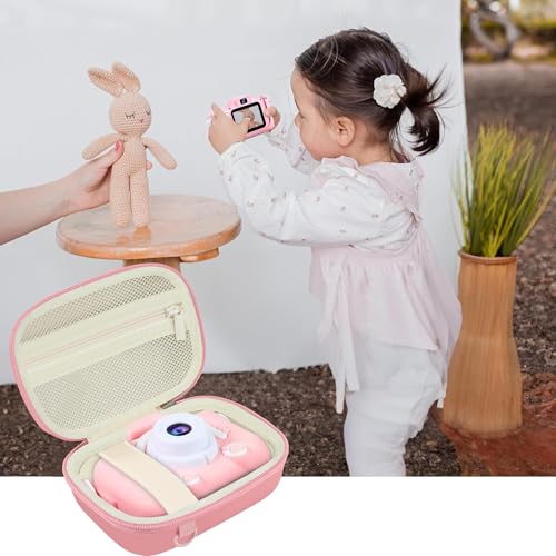 Leayjeen Kids Camera Case for Goopow/Mgaolo Kids Camera-Pink | Fits CIMELR/Seckton/OZMI Kids Toy Cameras and Children Digital Camera,Shockproof Water-Resistant Hard EVA Shell(Case Only) - color: Pink-SY