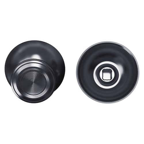 eXtremeRate Custom Black Metal Thumbsticks for PS5 Controller, Replacement Aluminum Analog Stick Joystick for PS4 Controller - color: Black