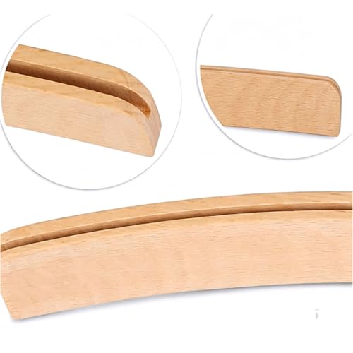 Luocute Curved Playing Cards Holder, Solid Beech Wood Card Rack with 3mm Slot for Rummy Poker Family Camping (33 * 1.2 * 3.5cm)