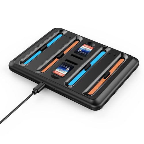 for Nintendo Switch 2 Joy-Cons Controller Fast Charging Dock, 4 in 1 Magnetic Design Fast Charging Stand Station with RGB Indicators for Nintendo Switch 2 Accessories