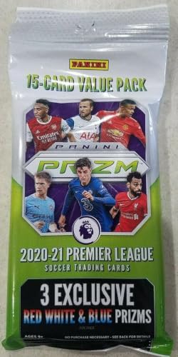 2020-21 Prizm Premier League Soccer Cello Pack (15 Cards/Box)