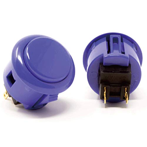 Sanwa 6 pcs OBSF-30 Original Push Button 30mm - for Arcade Jamma Video Game & Arcade Joystick Games Console (Dark Blue), Use for Arcade Game Machine Cabinet S@NWA - color: Dark Blue