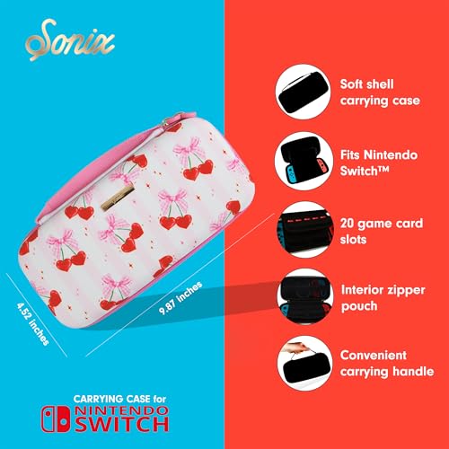 Sonix Carrying Case for Nintendo Switch 1, Protective Travel Case | Coquette Cherries - color: Coquette Cherries