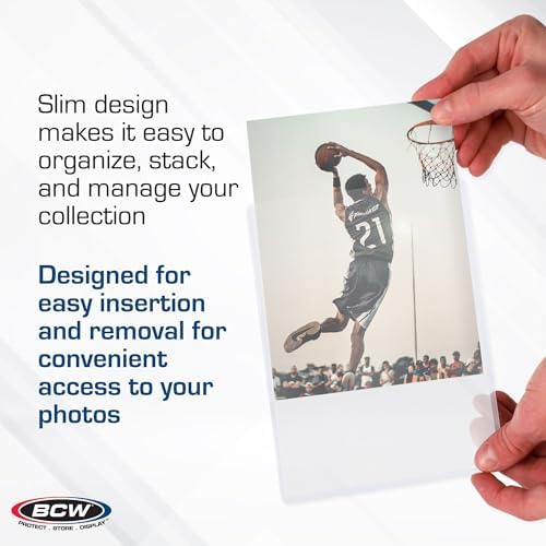 BCW 6x9 Topload Holder and 6x9 Photo Sleeves Combo Pack | Sheet Protectors Compatible with Postcards, Prints, and Documents | Acid-Free, PVC-Free, Archival Quality