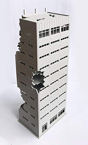 Outland Models Railway Scenery City Damaged Abandoned Office Building N Scale